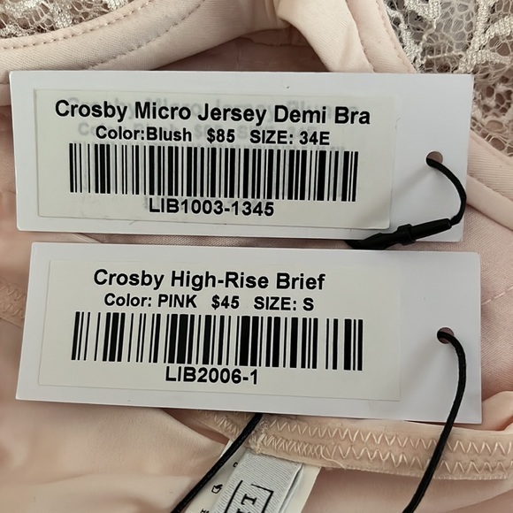 LIBERTÉ Crosby SET - Demi Bra 34E (DD) & High-Rise Brief (SMALL) in BLUSH - Picture 4 of 4